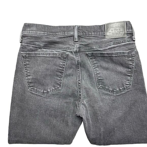 Abercrombie and Fitch Athletic Skinny Stretch Black Jeans Womens 30x30 Y2K - Picture 8 of 12